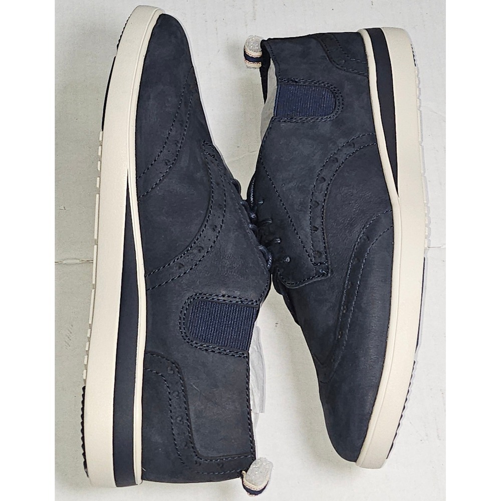 ED Ellen DeGeneres Averie Womens 8.5 Navy Blue Leather Wingtip Oxford Shoes - Picture 3 of 12